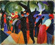 A Stroll on the Bridge August Macke